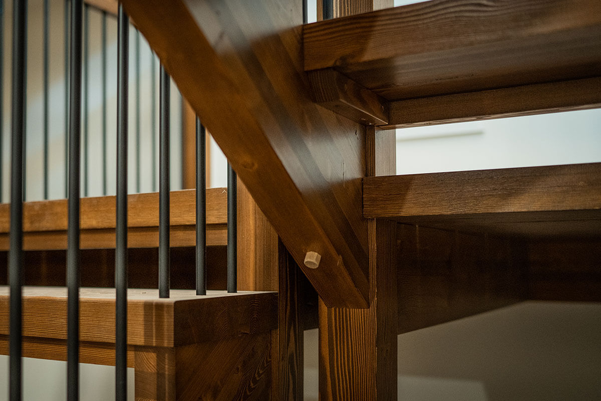 Crafted timber stair details, Smith Timber Works.