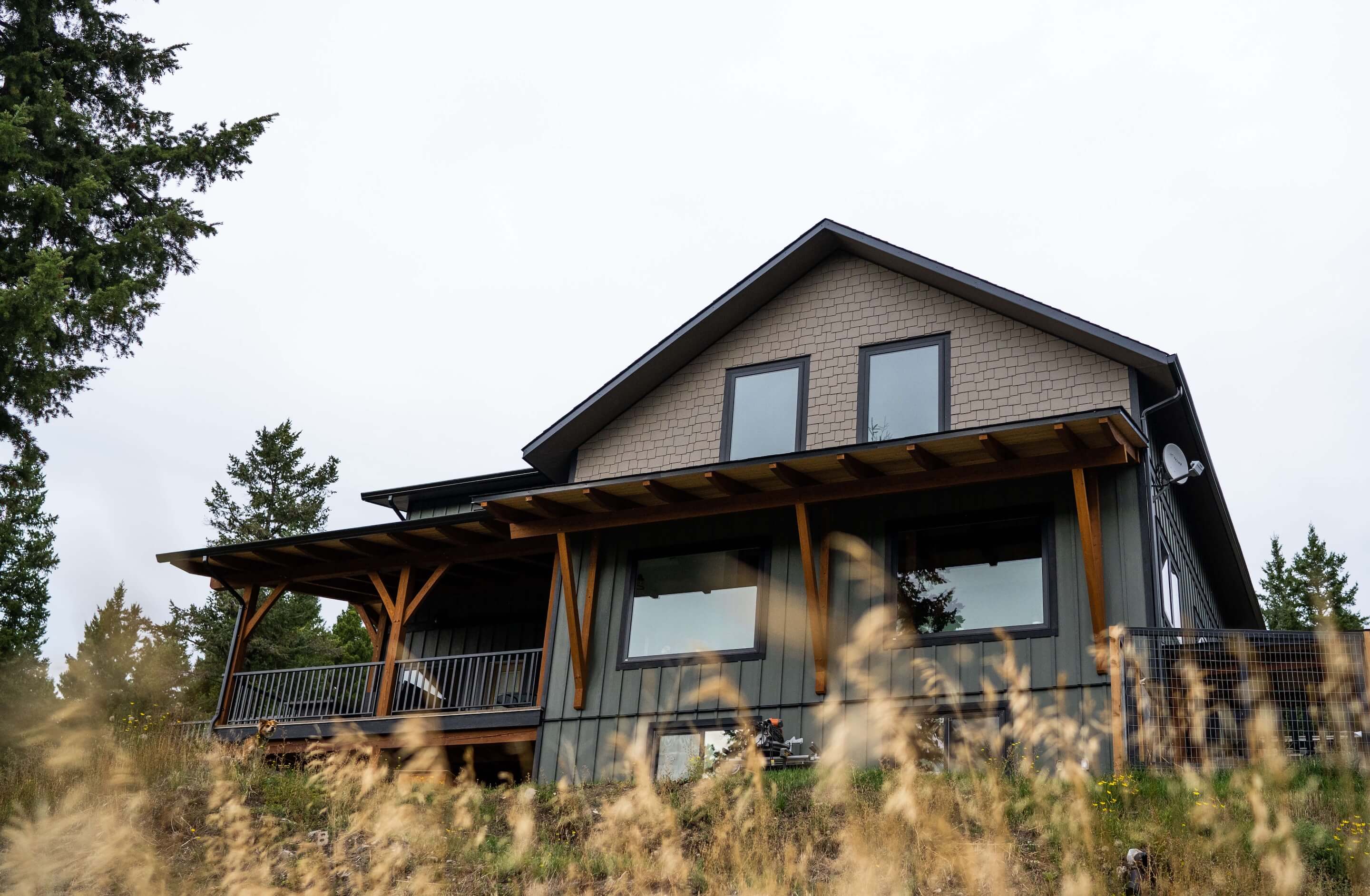 Modern timber frame home by Smith Timber Works, British Columbia.